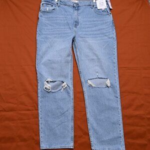 Abercrombie & Fitch Ultra High Rise The 90's Straight Women's Jeans Sz 18R NWTS